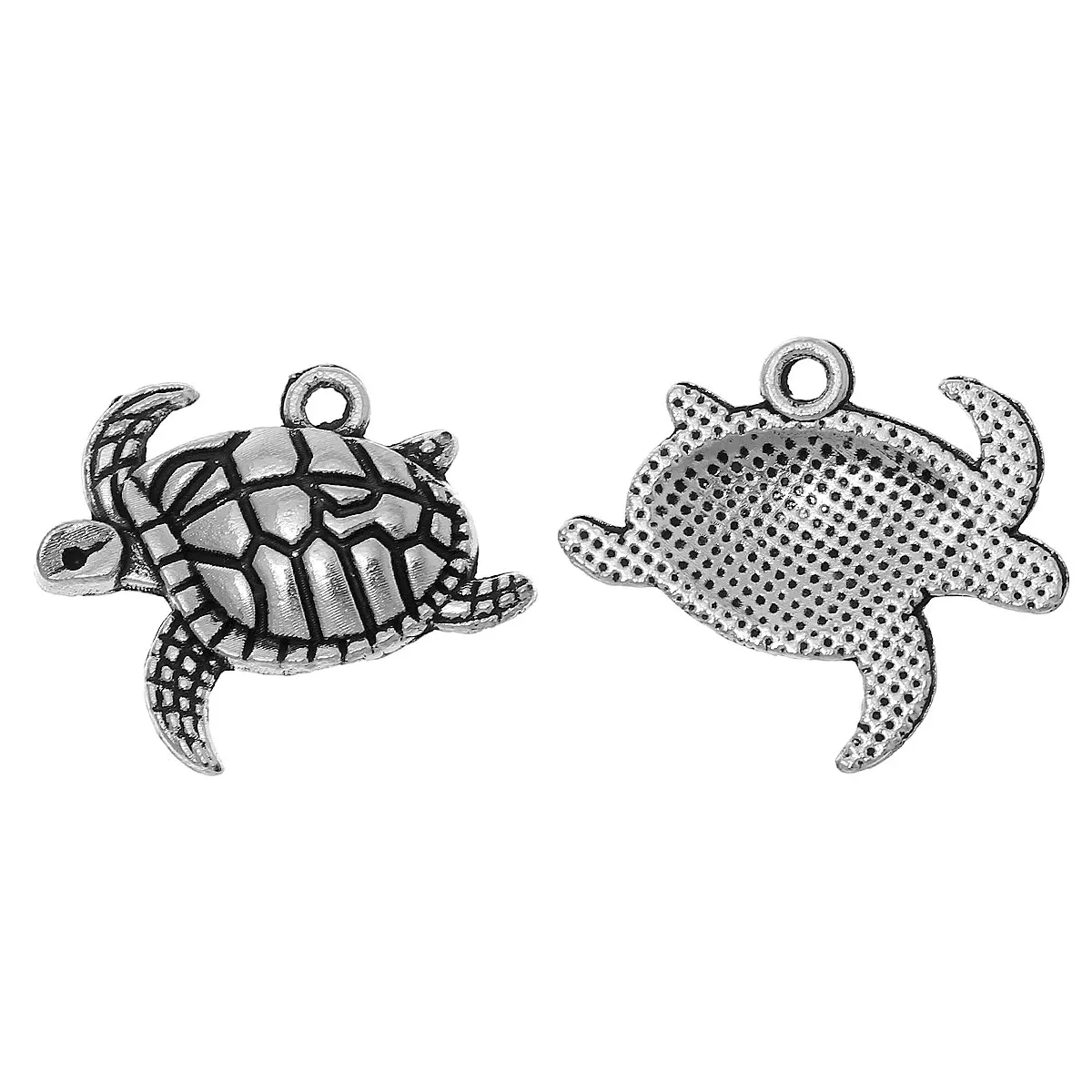 Подвески DoreenBeads из металлического сплава подвески в виде морских черепах