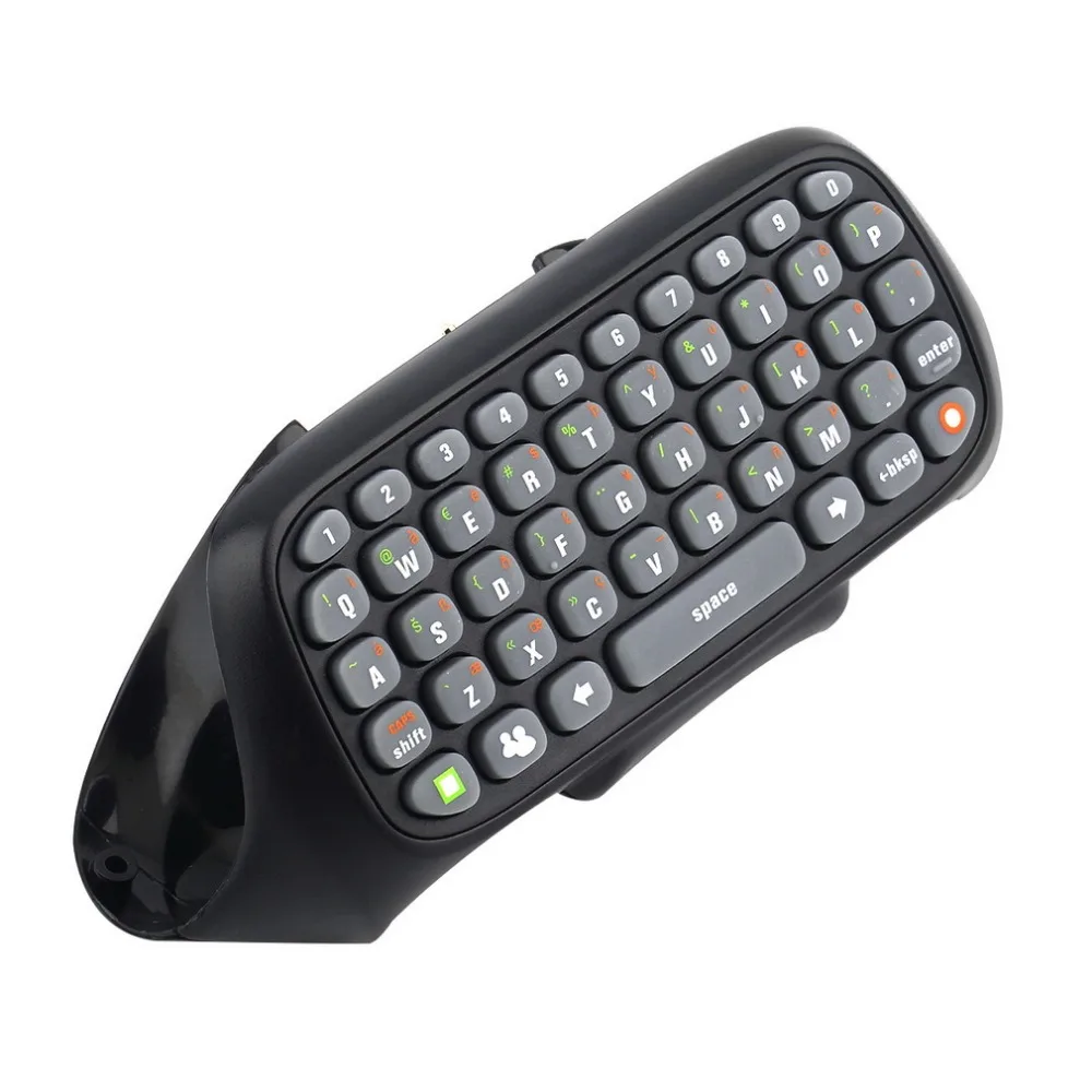 Mini Keyboard Wireless Controller Text Messenger Keyboard 47 keys Chatpad Keypad for Xbox 360 Game Controller Black