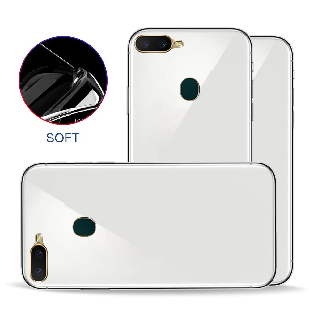 Ультратонкий прозрачный силиконовый чехол для телефона из ТПУ OPPO F9