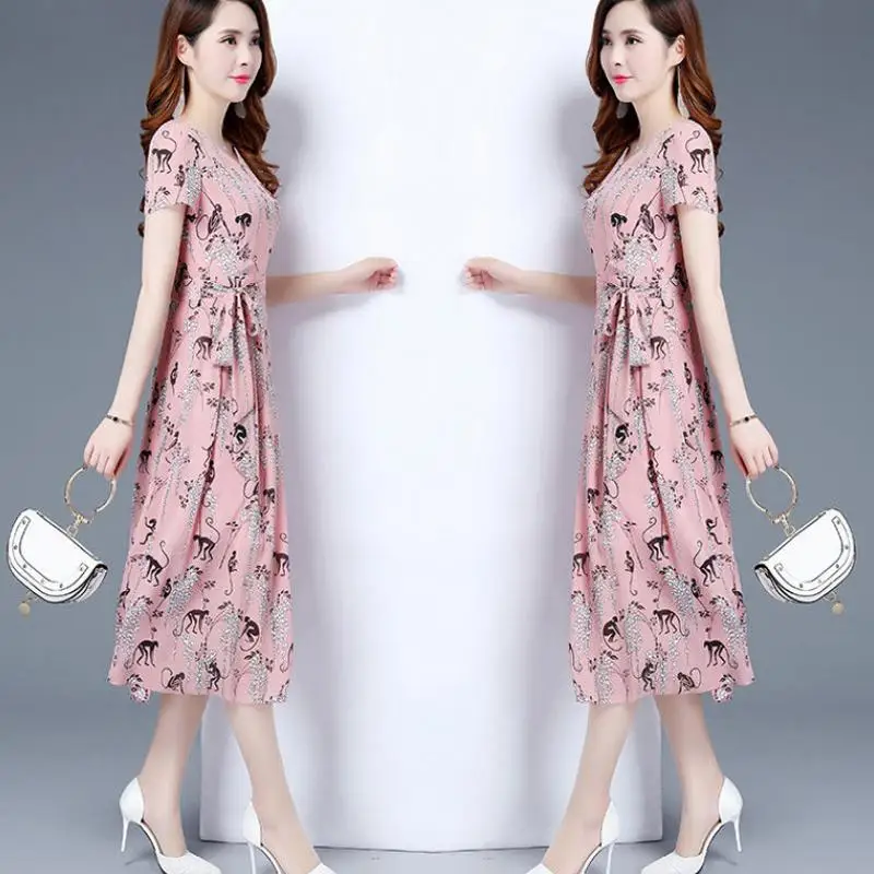 Yfashion Для женщин длинные Стиль футболка с круглым воротом и короткими простые