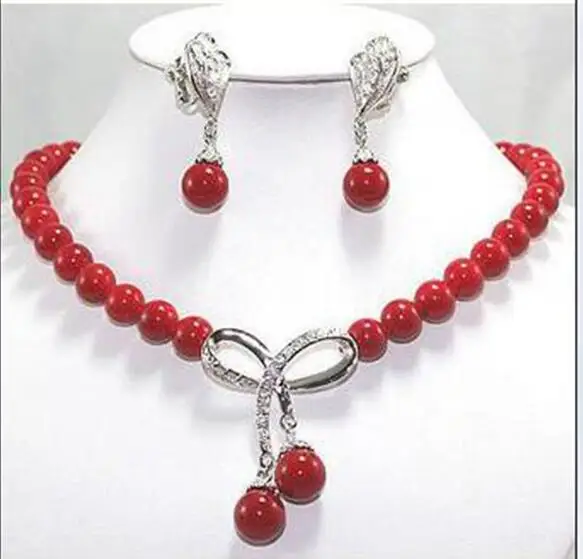 Комплект женских украшений из колье и серёг 10 мм|jewelry necklace sets|necklace setnecklace women set |