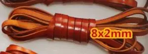 flat 8x2mm 2 м 2/3/4/5/6/8/10 мм Шнур из натуральной кожи на плоской подошве; круглый коричневый в стиле «Ретро» из коровьей кожи шнур веревочный браслет выводов, сделай сам, ювелирное изделие - Цвет: flat 8x2mm