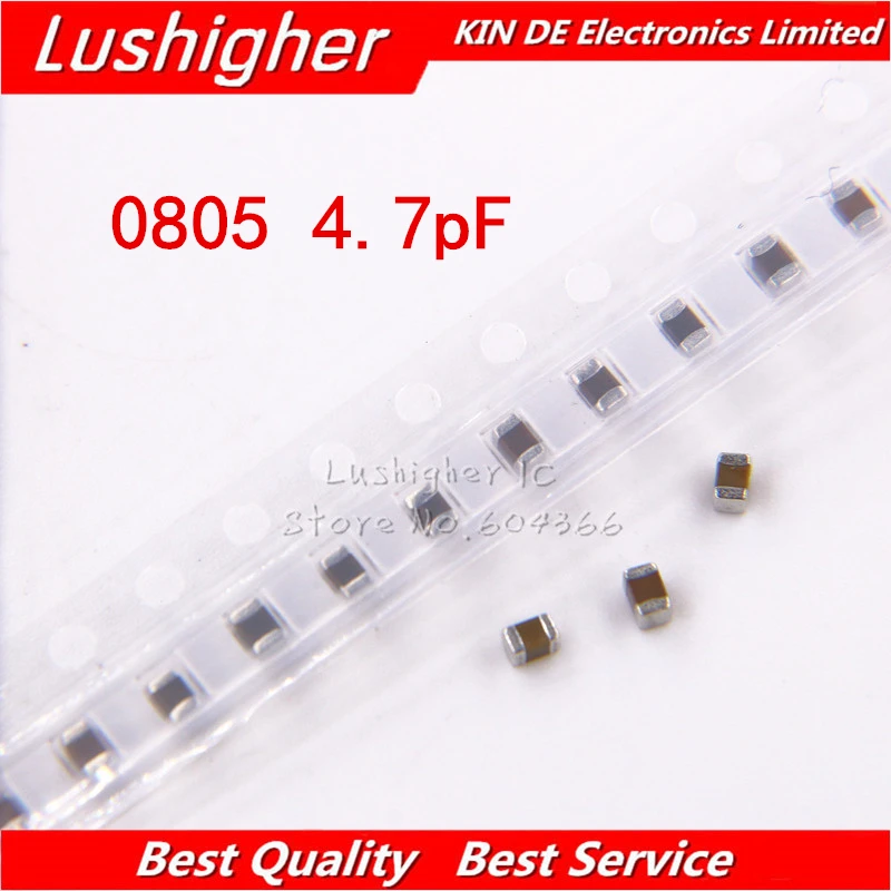 100 шт. 0805 4.7pf 100V X7R 10% SMD Керамика конденсатор поверхностного монтажа|Конденсаторы| |
