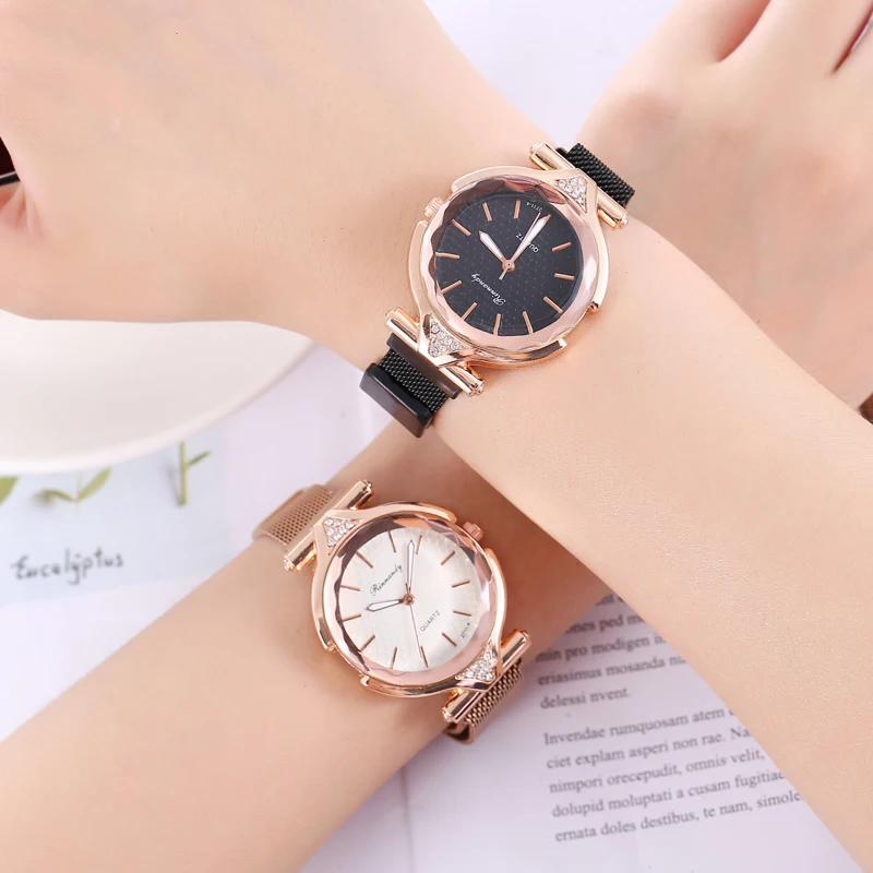 

Womens Watches Top Brand Ladies Magnetic Buckle Clock Fashion Diamond Female Quartz Wristwatch bayan kol saati Zegarek Damski