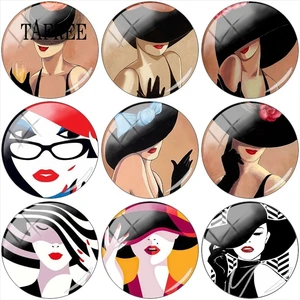 TAFREE Модная Современная фотография девушки 12 мм15 мм16 мм18 мм20 мм25 мм круглая фотография стекло кабошон демонстрация плоская задняя сторона