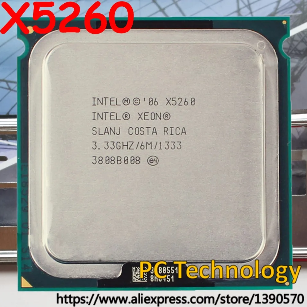 Оригинальный процессор Intel Xeon X5260 с разъемом 771, 3,33 ГГц/1333 МГц/6 Мб LGA771, бесплатная доставка, Доставка в течение 1 дня