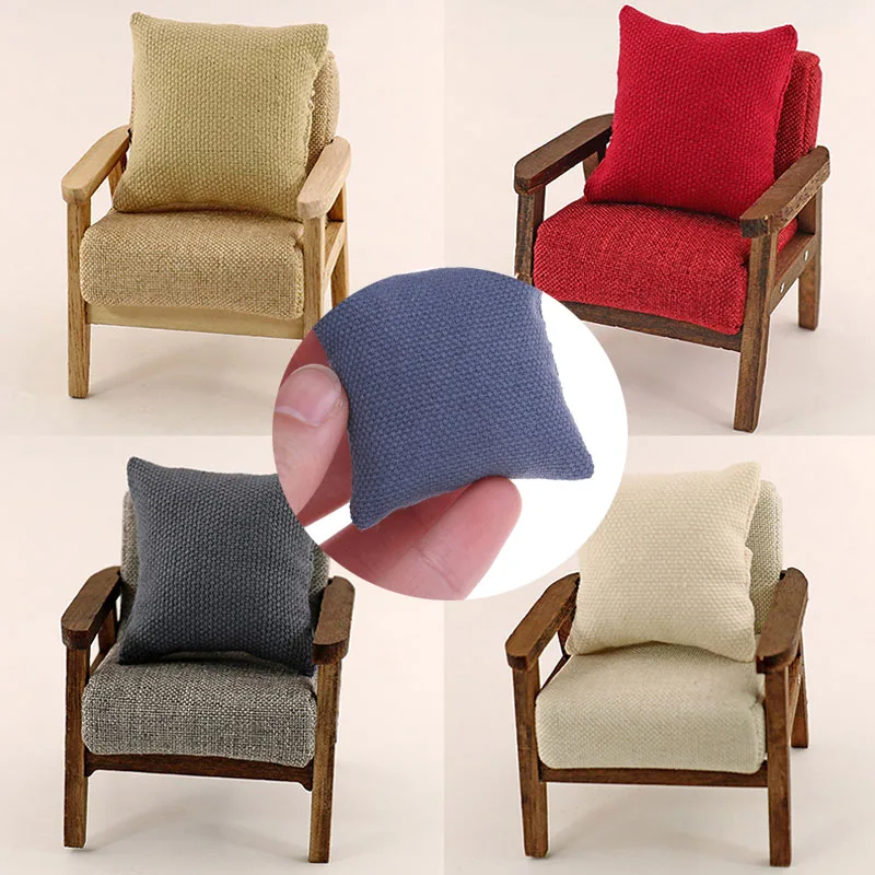 2 шт. 1:12 подушки для дивана кушетки миниатюрная мебель игрушки без | Игрушки и