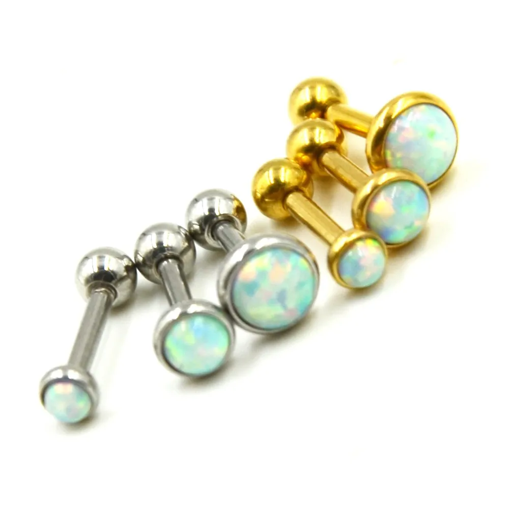 Серьги гвоздики из опалового камня 1 шт.|piercing body jewelry|body jewelrystone ear |