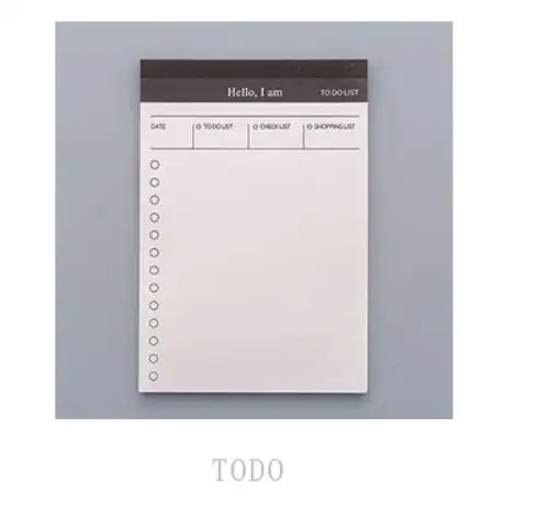 Мини-memo pad Стикеры для планов Бизнес тетрадь милые разместить его бумажные наклейки Скрапбукинг escolar канцелярские принадлежности - Цвет: TODO
