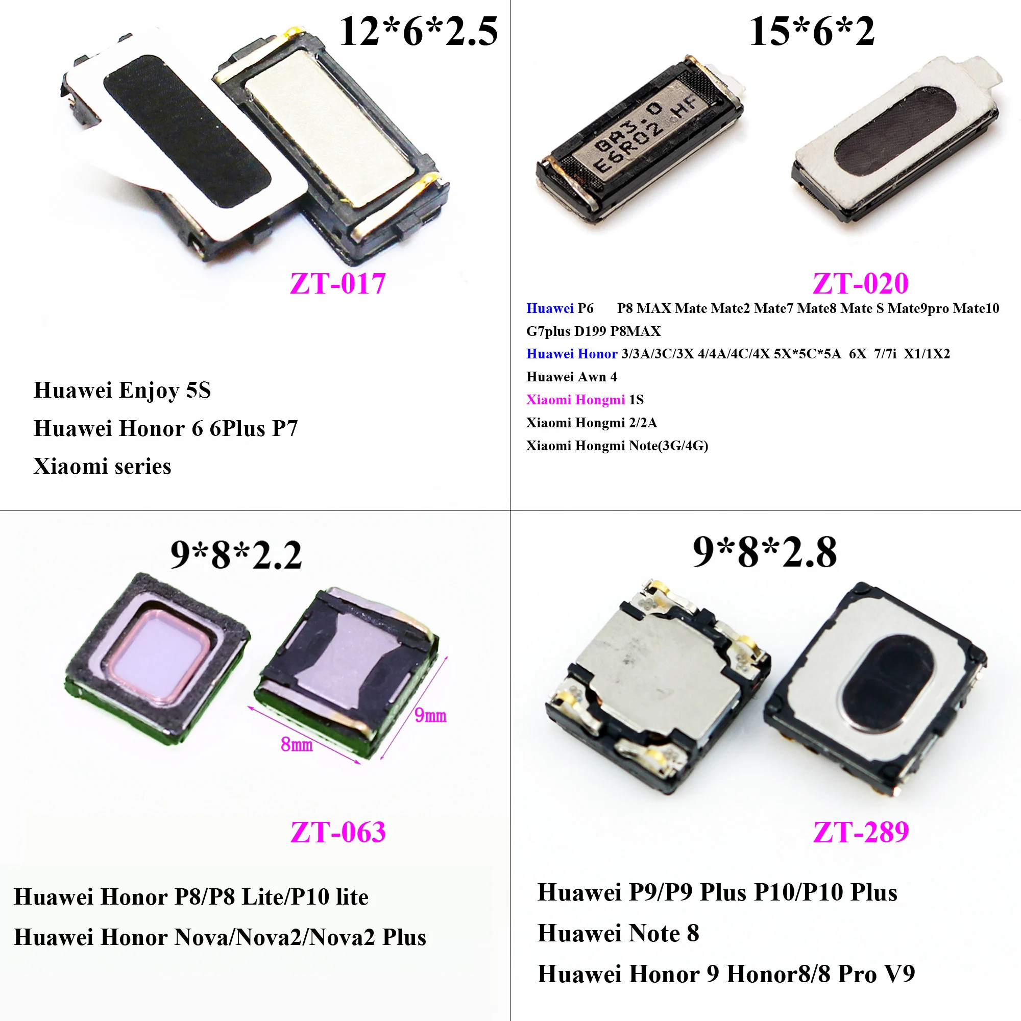 

Новые наушники ChengHaoRan 2 шт., динамик для Huawei Ascend P6 P7 P8 P9 P10 lite MAX G9 Mate 1 2 7 8 9 10 pro Note 8