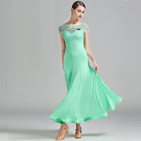 3 colors green ballroom dress woman foxtrot dress ballroom waltz dresses lady dancing spanish flamenco dress dance wear b 6182