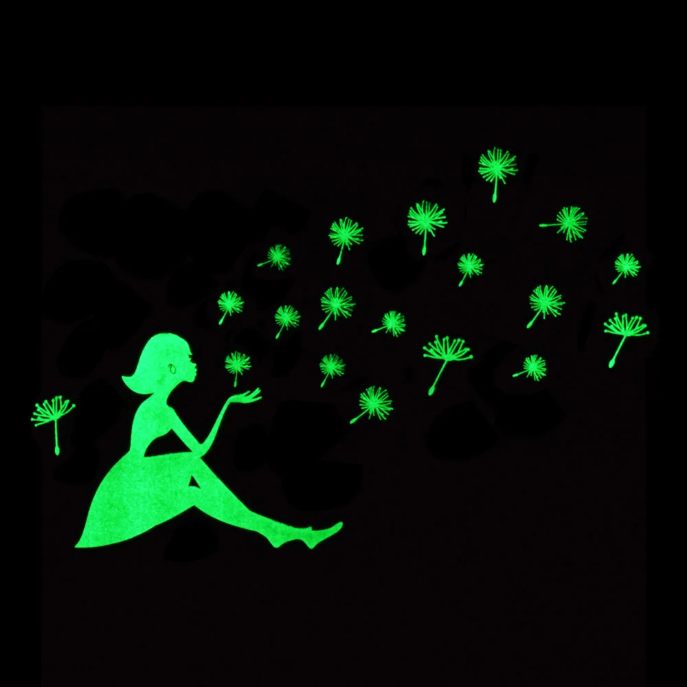 Креативные 3D Виниловые светящиеся настенные наклейки водонепроницаемая