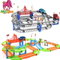 mylitdear new 2 style colorful rail car toys multilayer electric train track cars model toys for children best gifts