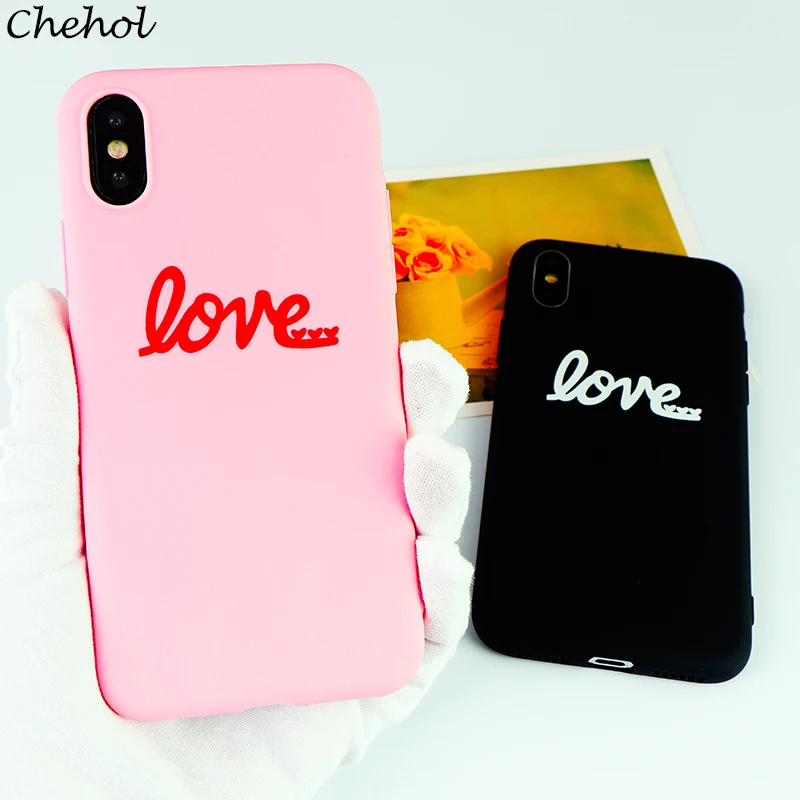 Чехлы для мобильных телефонов Love iPhone 6 S 7 8 Plus X XS MAX XR забавные мягкие силиконовые