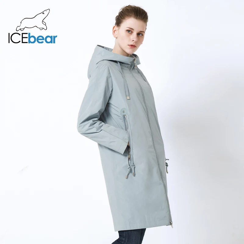 ICEbear 2021 новый женский пиджак с капюшоном высокого качества длинный большой
