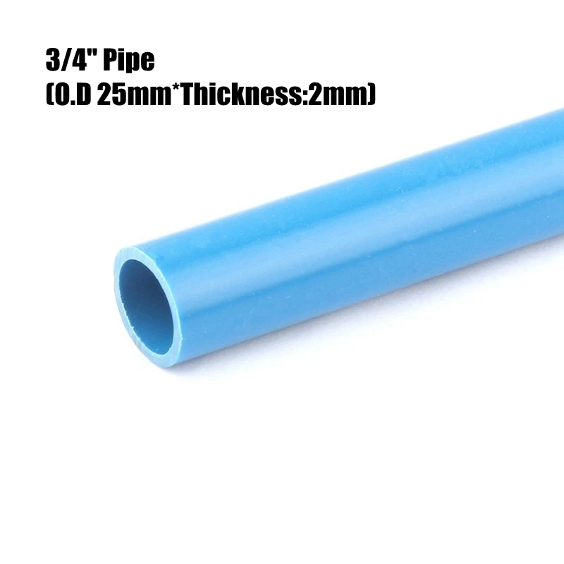 1 шт. 50 см(1" Длина) 3/4"(O.D 25 мм* 2 мм) ПВХ Водопровод для аквариума Оросительная водяная трубка Синий Белый Серый Цвет на выбор - Цвет: Синий