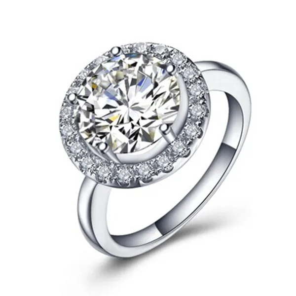 

3Ct Round Cut Beautiful Ring 925 Sterling Silver Mount Rings Romantic Diamond Anniversary Jewelry