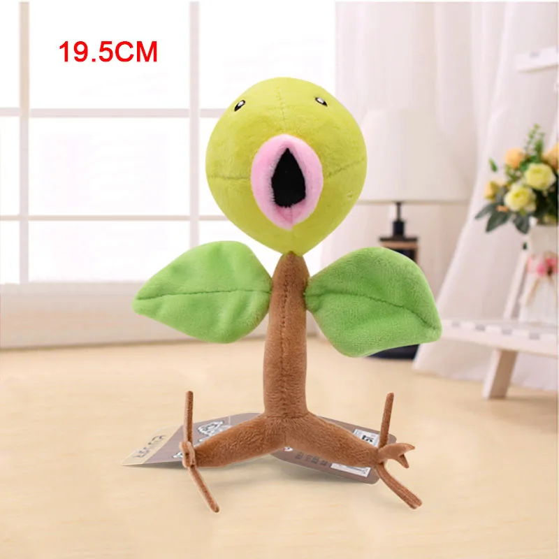 Bellsprout 14-45cm New Arrival Cute Charizard Pikachu Aipom Lucario Tyranitar Furret Soft Plush Dolls Toys for Children Christmas Gift - Цвет: Bellsprout