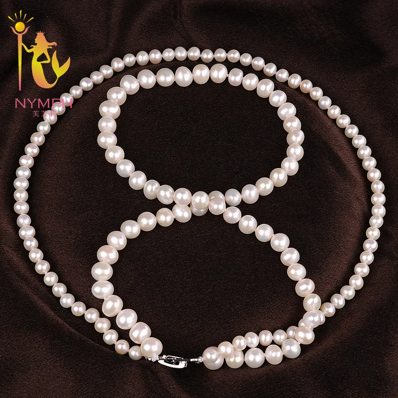 Ожерелье с пресноводной жемчужиной NYMPH Натуральное белое жемчужное ожерелье 2