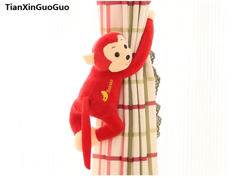 

long arms monkey plush toy about 55cm cartoon red monkey soft doll throw pillow ,birthday gift b2705