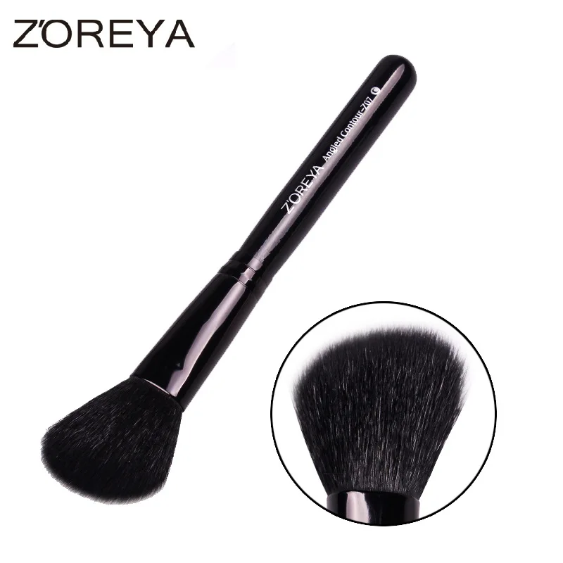 Z07 contour Brush ZOREYA, брендовая угловая контурная кисть, натуральная козья шерсть, Кисть для макияжа, для лица, косметический инструмент - Handle Color: Z07 contour Brush