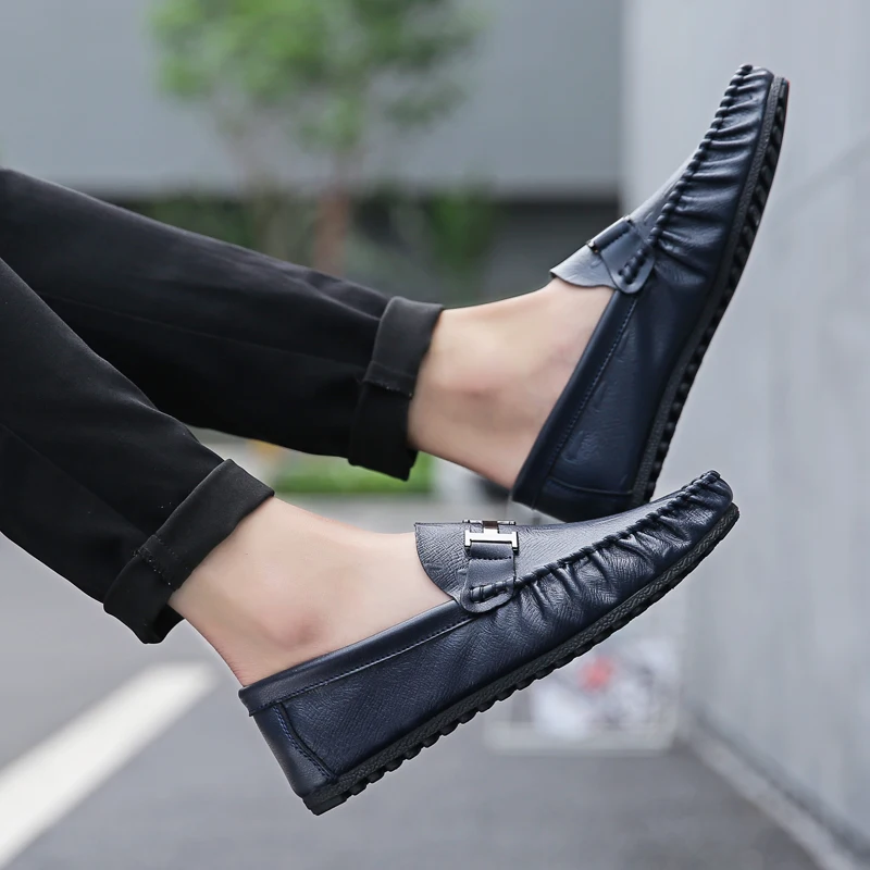 2018 Новая летняя дышащая повседневная обувь из мягкой кожи лоферы на плоской