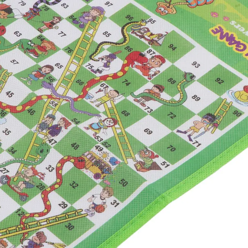 Змея и лестница дети Летающие шахматы Нетканая ткань портативная семейная