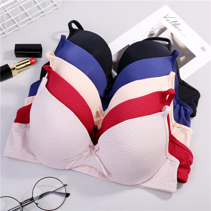 

Push Up Seamless Bras For Women Sexy Striped Padded Bras Brassiere Seamless Padded Underwear