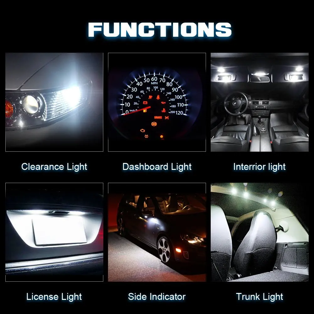 Современный автомобиль 4x C5W C10W C3W 31 мм 6smd светодиодный гирлянда Осветительная