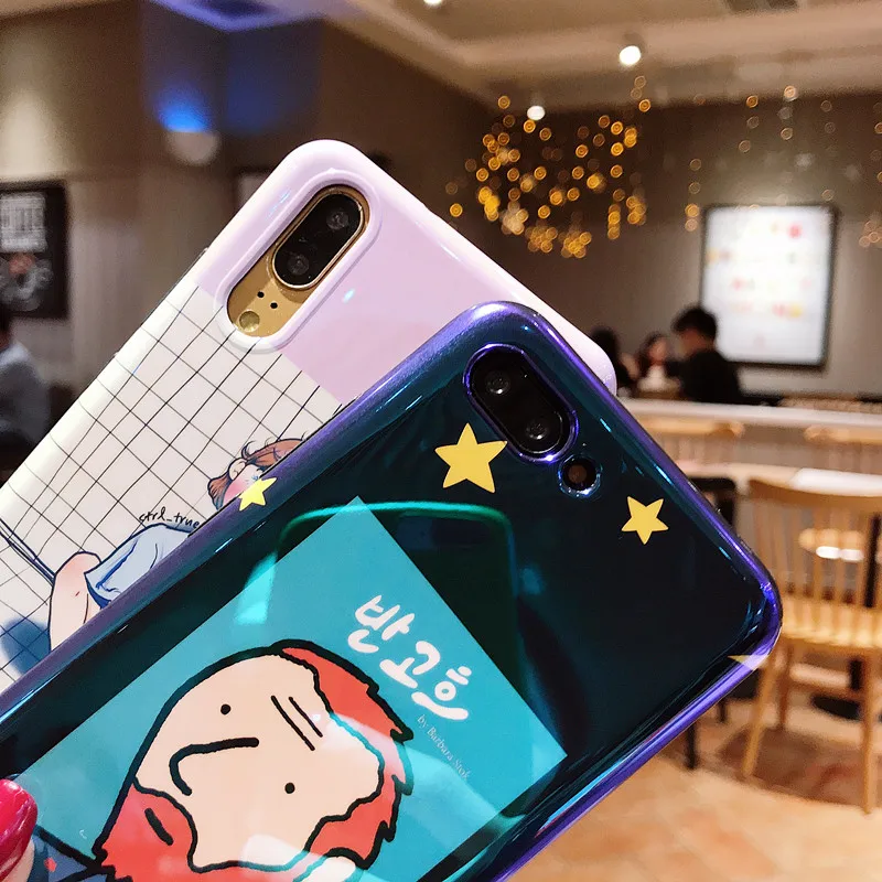 LANCHE Fashion Cartoon Phone Case Fundas For Huawei P20 Pro Lite Honor 9 10 Nova 2s 3i Blu-ray Soft Silicone Cover |
