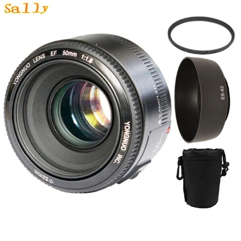 YONGNUO YN50mm f1.8 AF объектив MF YN 50 мм Автофокус Объектив для Canon EOS DSLR камеры с 3 подарками