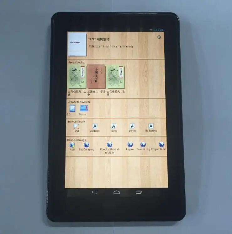 5 ГБ Android Carta электронной книге читатель 7 дюймов емкостный Сенсорный экран 1024x600