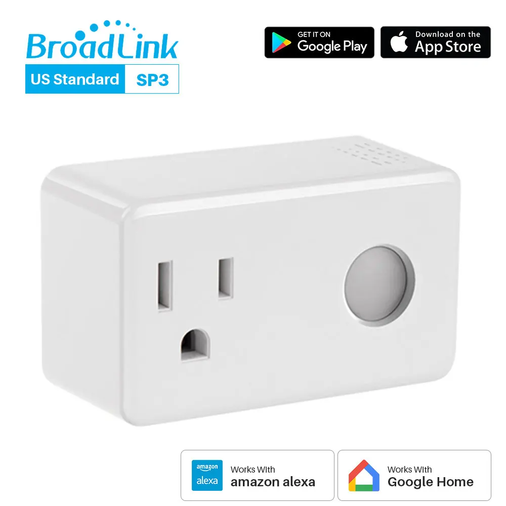 SP3-US Standard Broadlink SP3S SP3 3g/4G Wifi умная розетка таймер с монитором энергии приложение управление совместимый с Alexa Echo Google Home - Цвет: SP3-US Standard
