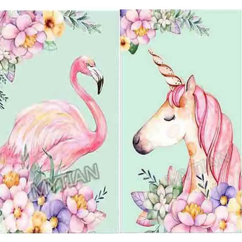 

New3D Diamond Embroidery Animals 5D Diamond Painting Flamingo& horse Cross Stitch DIY Full Drill Square/round Mosaic home decor