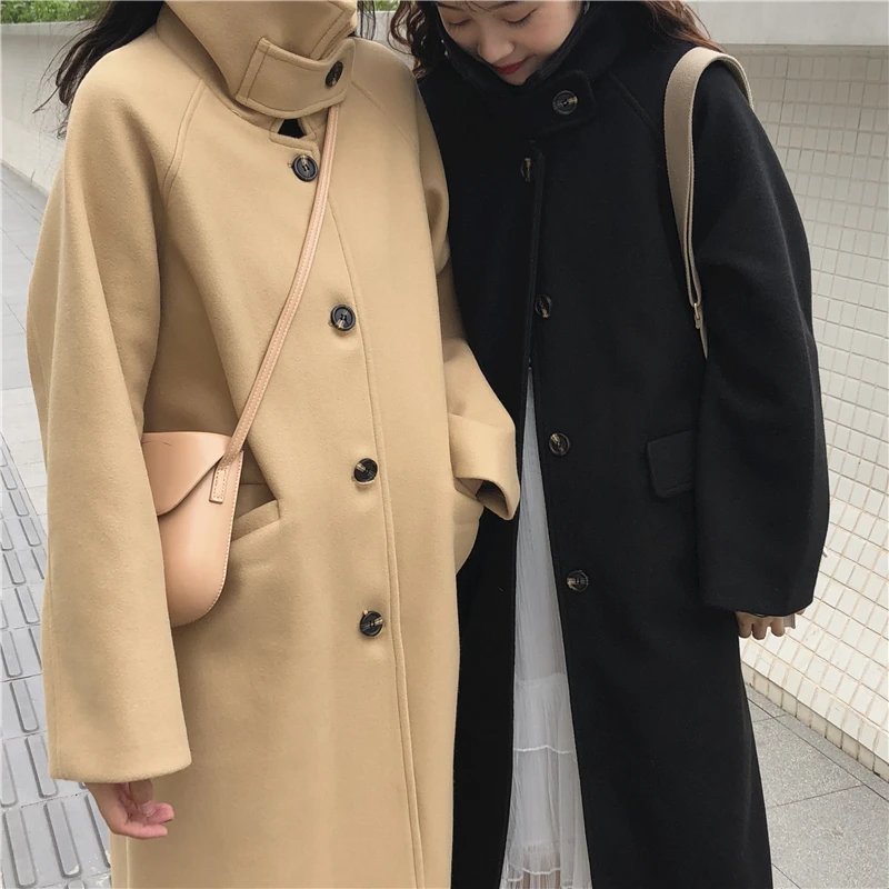 Manteau femme новое плотное шерстяное ветрозащитное пальто женская верхняя одежда с