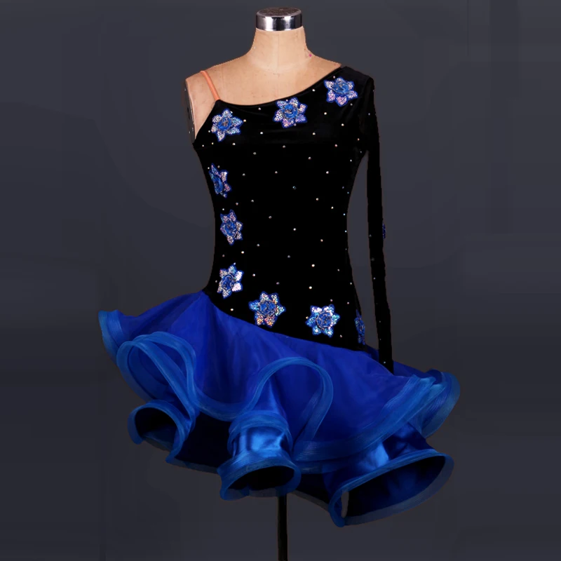 Платье для латиноамериканских танцев женщин/девушек Салеха