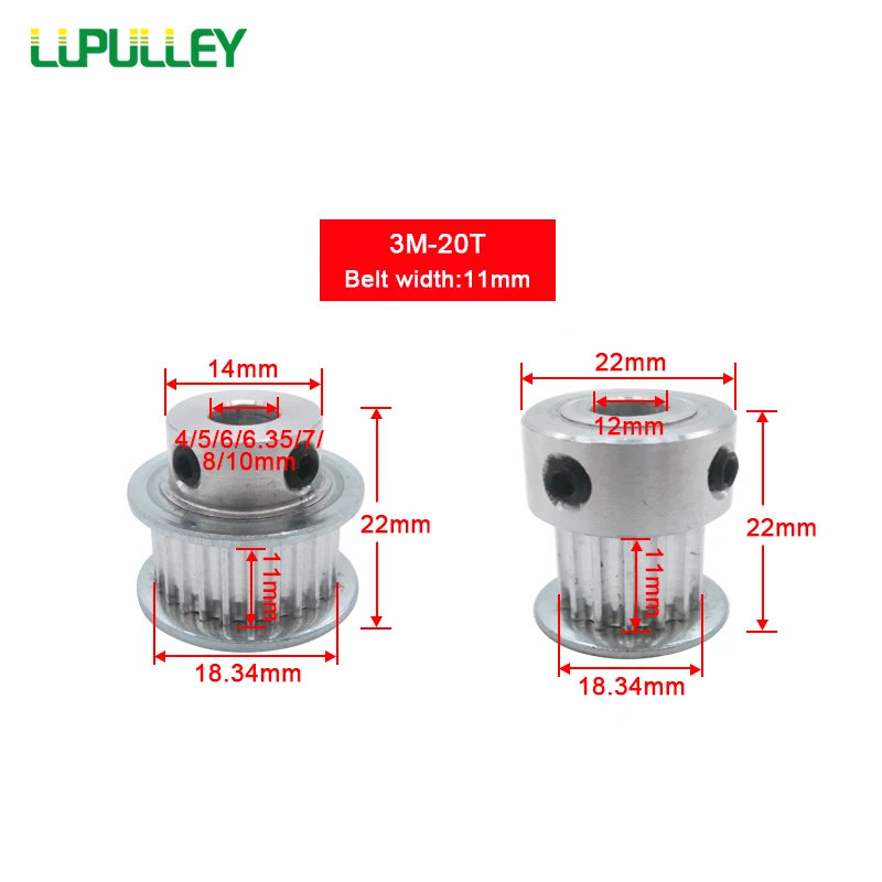 LUPULLEY 3 м HTD шкив ремня ГРМ 20 т 20 зуб 3 мм шаг отверстия 4/5/6/6,35/8/10 мм 11 мм ширина ленты 3 м шкив колеса для станков с ЧПУ