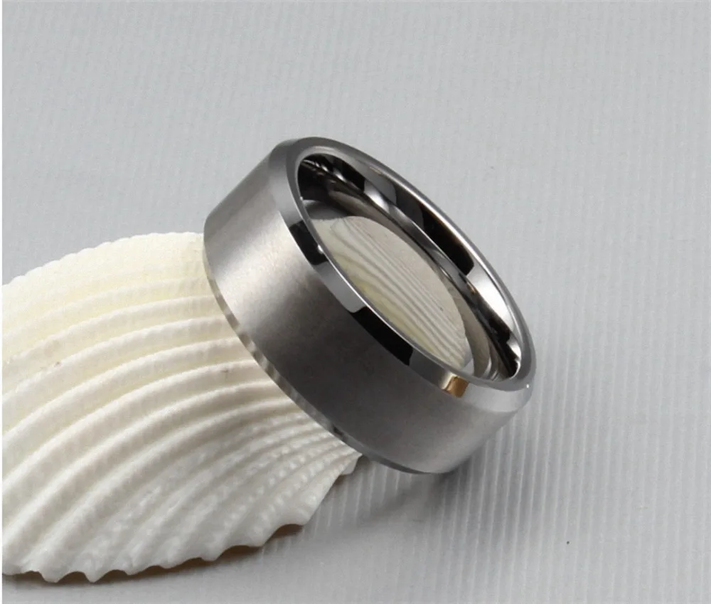 6/8mm White Tungsten Carbide Rings Vintage For Women And Men Beveled Edge Fancy Engagement Bands |