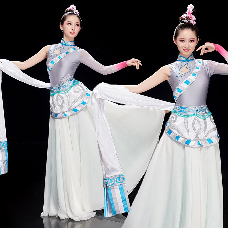High Quality New Tibetan Bath Dance Costumes Female Adult Ethnic Style Suit Swing Dress Clothing Clothes | Тематическая одежда и