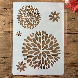 Трафареты для рисования Круглых Листьев, А4, штампованная для скрапбукинга, тиснильный альбом