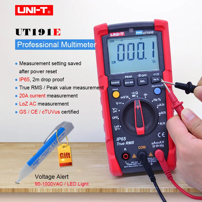 Профессиональный цифровой мультиметр UNI-T UT191E постоянного тока переменного