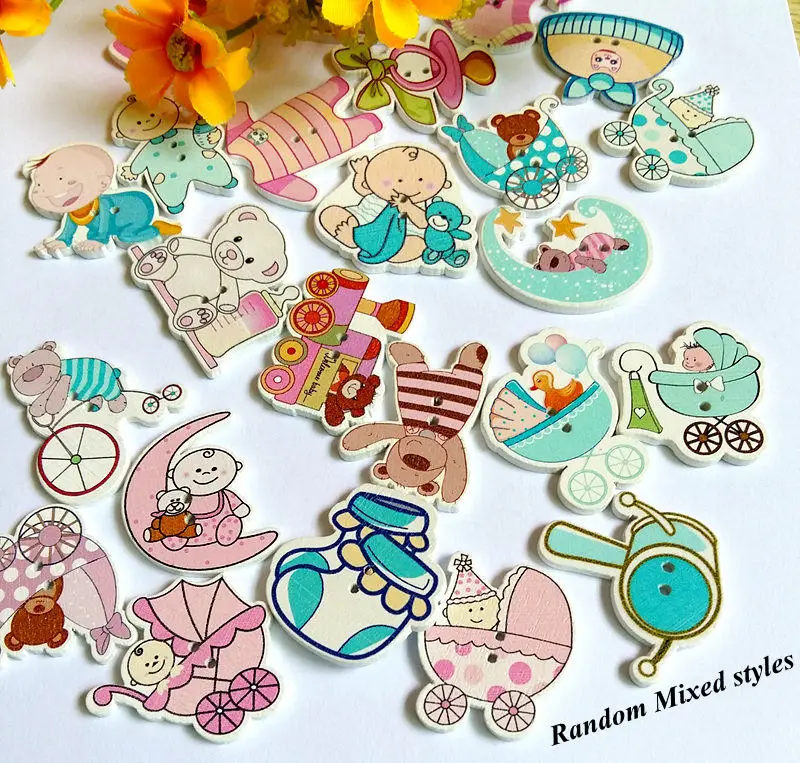 100 штук случайный смешанный с декоративными пуговицами для прекрасный кролик