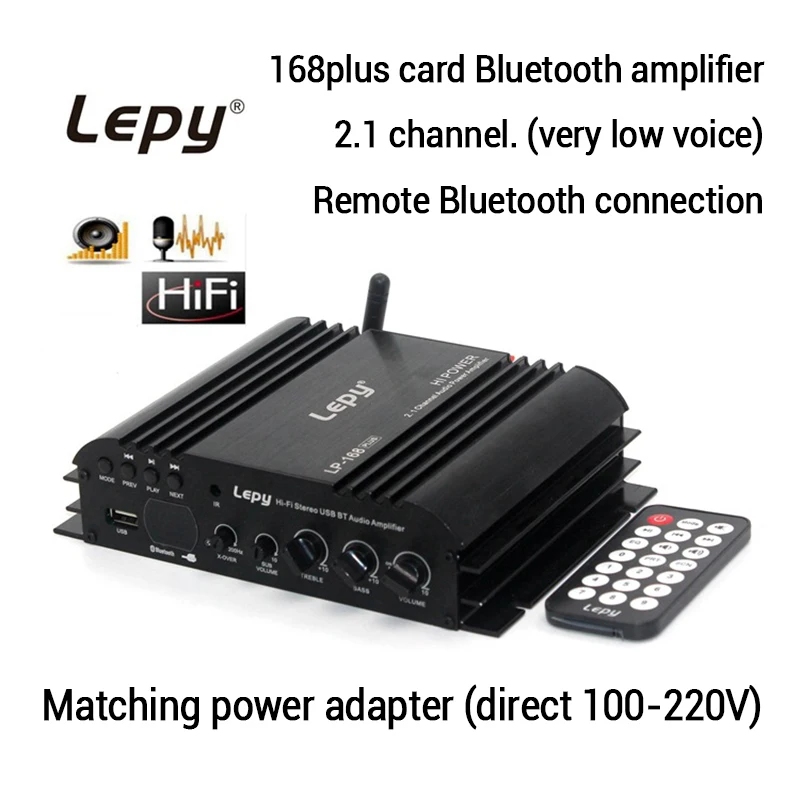 Lepy 168Plus Bluetooth усилитель беспроводной HIFI 2.1CH бас аудио динамик Цифровой Компактный портативный мини стерео усилитель для ПК DV