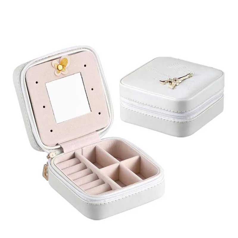 Портативная коробка для хранения ювелирных изделий из искусственной кожи