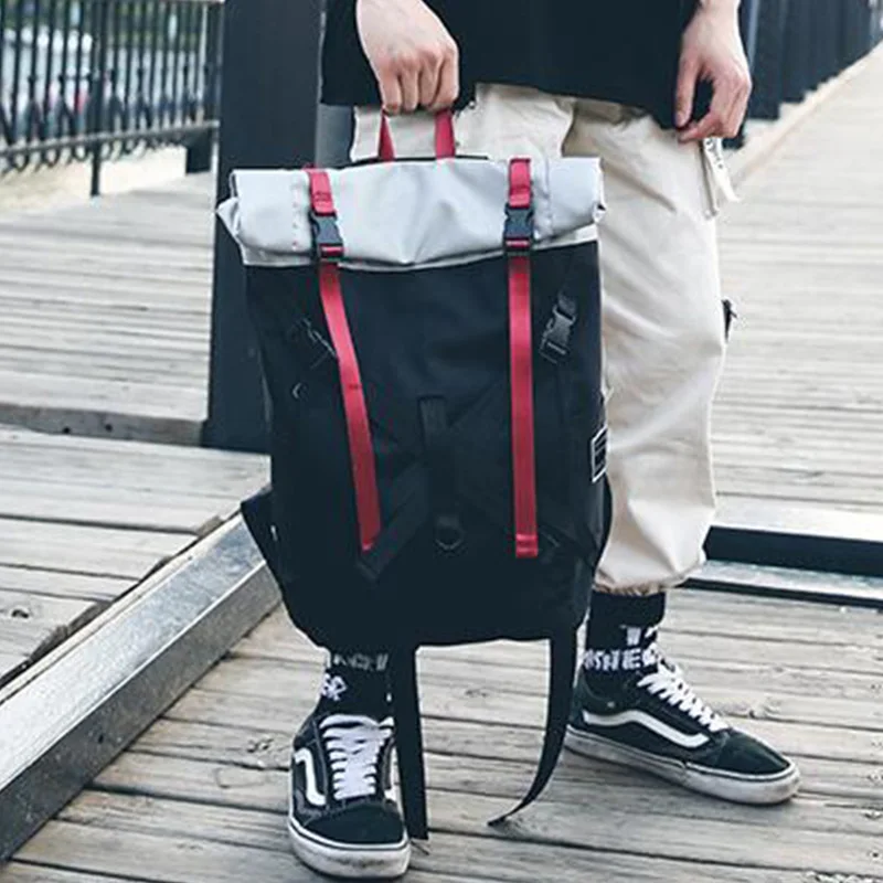 Рулонная сумка цветная на плечо мужская для отдыха дорожная из ткани Оксфорд