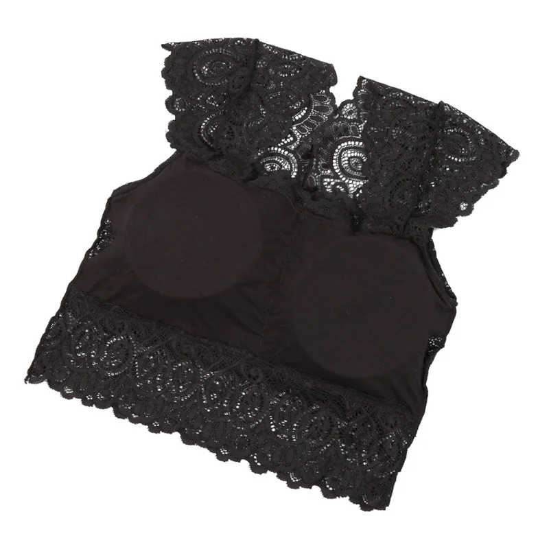 Сексуальный женский кружевной вязаный Бралетт Бюстгальтер Бюстье укороченный