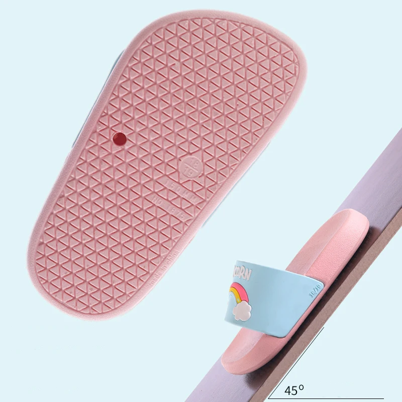 Тапочки FAYUEKEY с единорогом летние тапочки радужной расцветки для девочек и