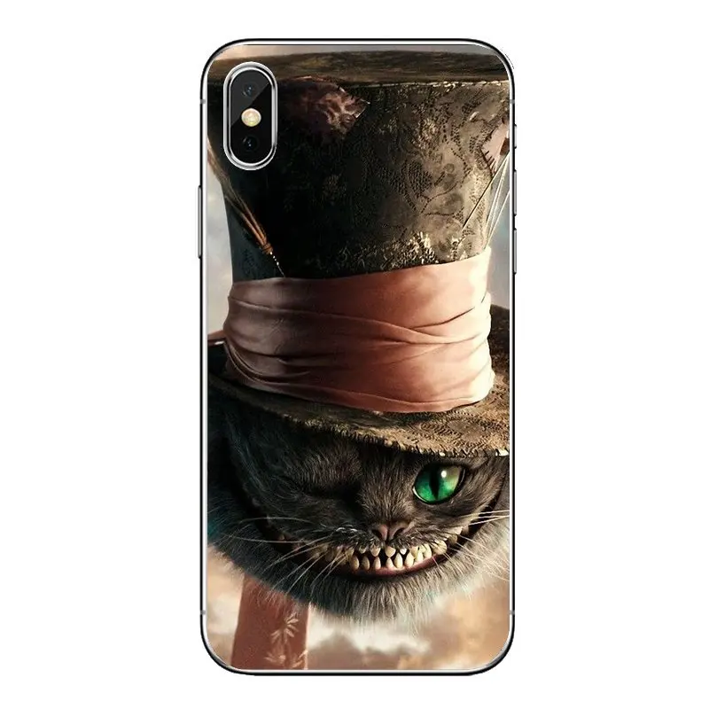 For Samsung Galaxy Note 8 9 S9 S10 A8 A9 Star Lite Plus A6S A9S Soft Shell Covers Cartoon Alice in Wonderland Space Cheshire Cat | Мобильные
