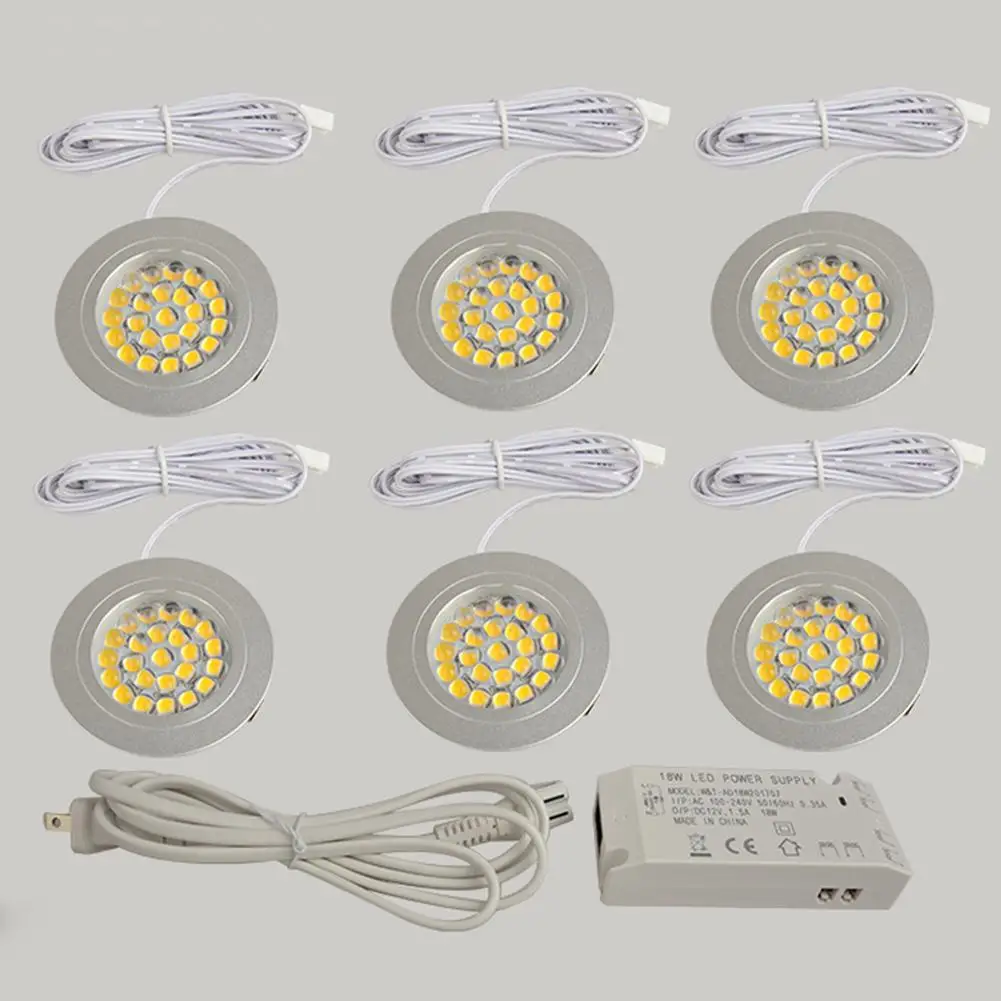 Светодиодный скрытый светильник для шкафа круглые светодиодные лампы витрины