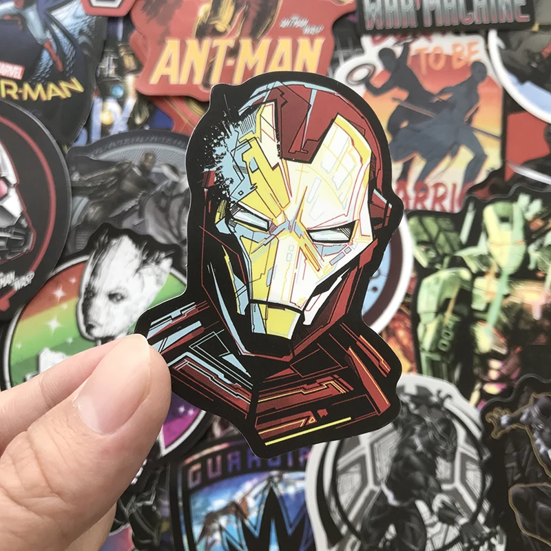 AQK 54 шт./лот крутые Marvel супер наклейки герои наклейка "Мстители" наклейки пакет для скейтборда багаж ноутбук блокнот "Гитара" автомобиль